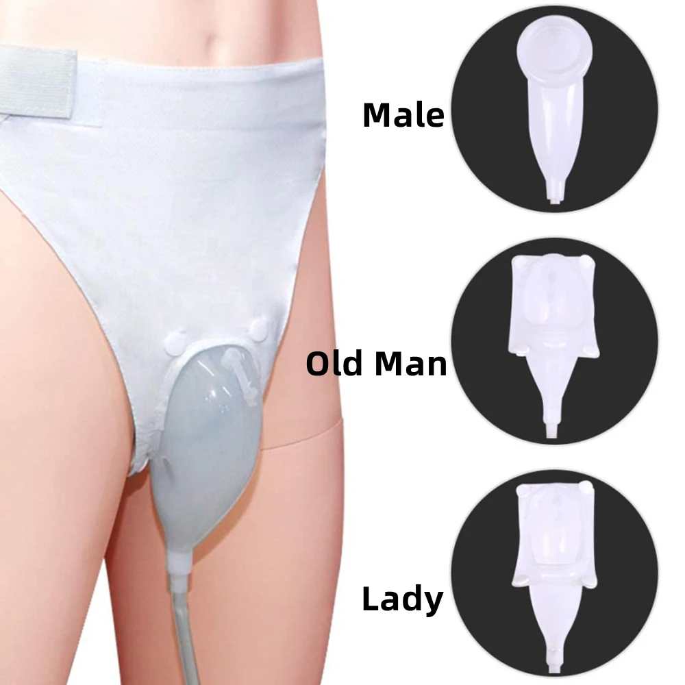Reusable Older Men Woman Silicone Urine Collector Bags Large Capacity Adults Urinal with Urine Catheter Bags Male Female Toilet