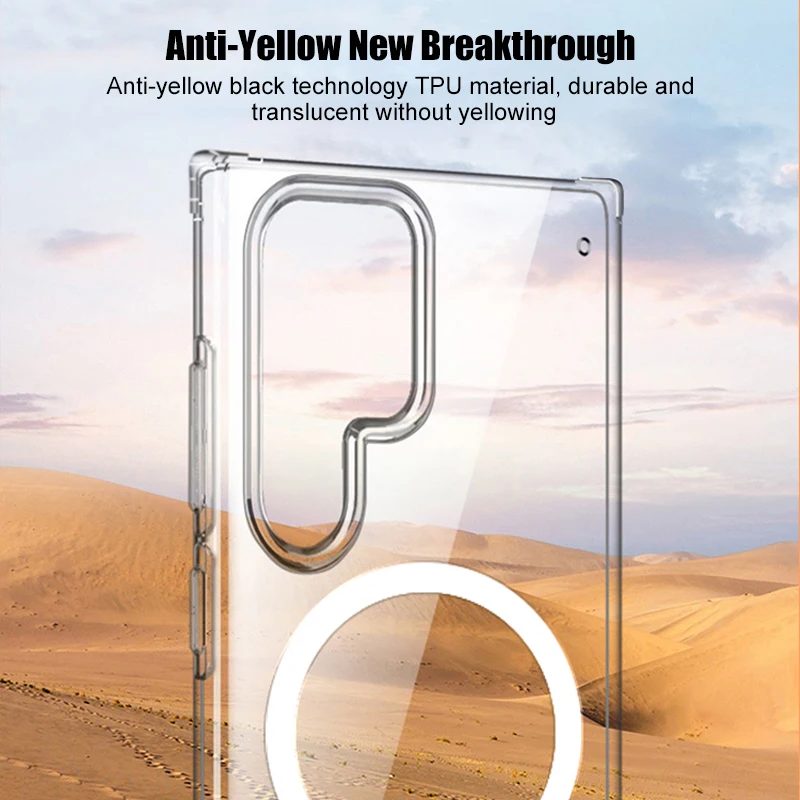 Clear Shockproof Magnetic Case with MagSafe Compatibility