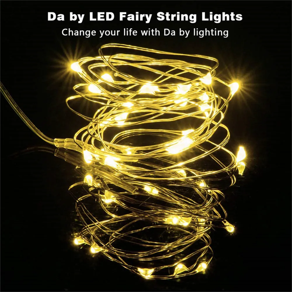 4pcs 6pcs Copper Wire LED String Lights Holiday Fairy Lights Garland Christmas Tree Decor Wedding Party DIY Natal Navidad 2023 christmas 2m 3m 5m 10m copper wire led garland string lights holiday lighting fairy lights new year navidad kerst natal decor