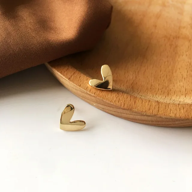 Trend Asymmetric Hollow Heart Earrings for Women 2021 Beautiful Girl Cute Party Jewelry Korean Yellow Blue Stdu Earrings Gold