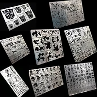 Military Building Tank Airplane Model Tools Digital Camouflage Missing Jet Leaky Spray Plate Etch Sheet Metal Masking Plates 1