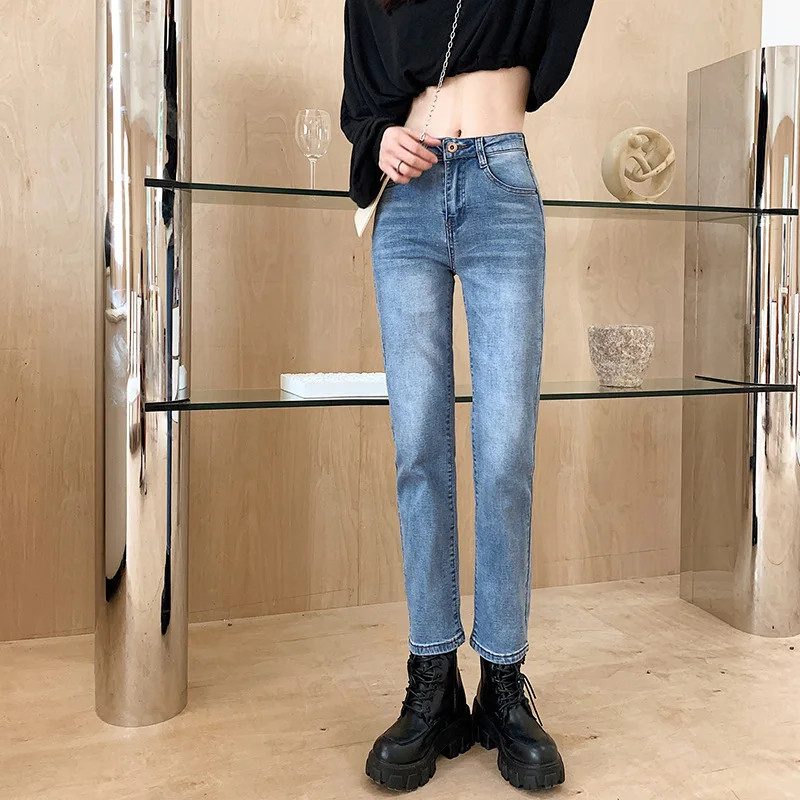 Fashion New Spring Summer Jeans Pants Women High-Waist Stretchy Slim Office Lady Denim Trousers Girl Casual Clothing Party Gift