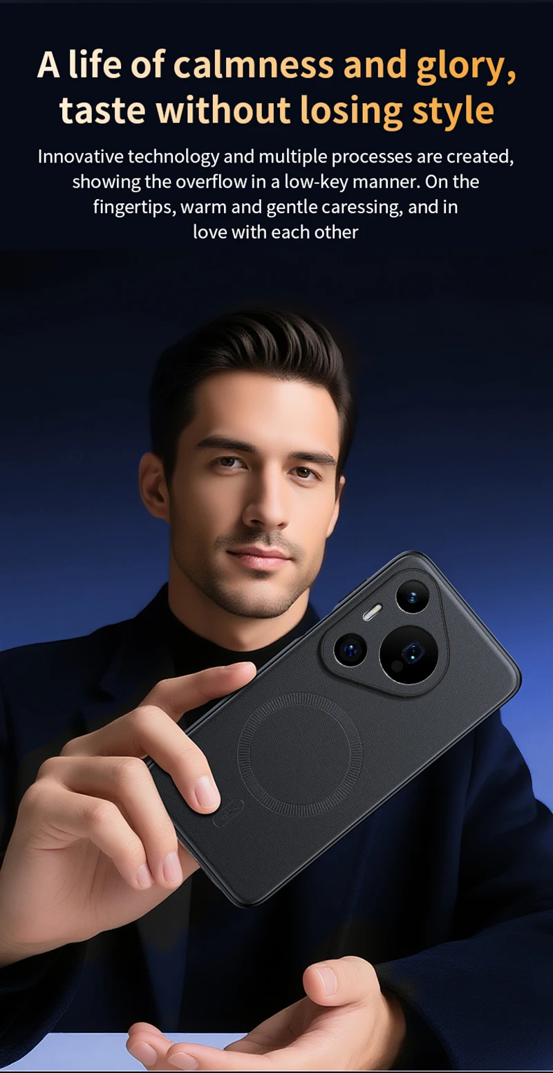 Für Huawei Pura 70 Pro Fall Magnetische Leder Schild Abdeckung Für Huawei Pura 70 Pro Hohe Qualität Anti-Fingerprint Nicht-Slip PC + TPU – Detail 12