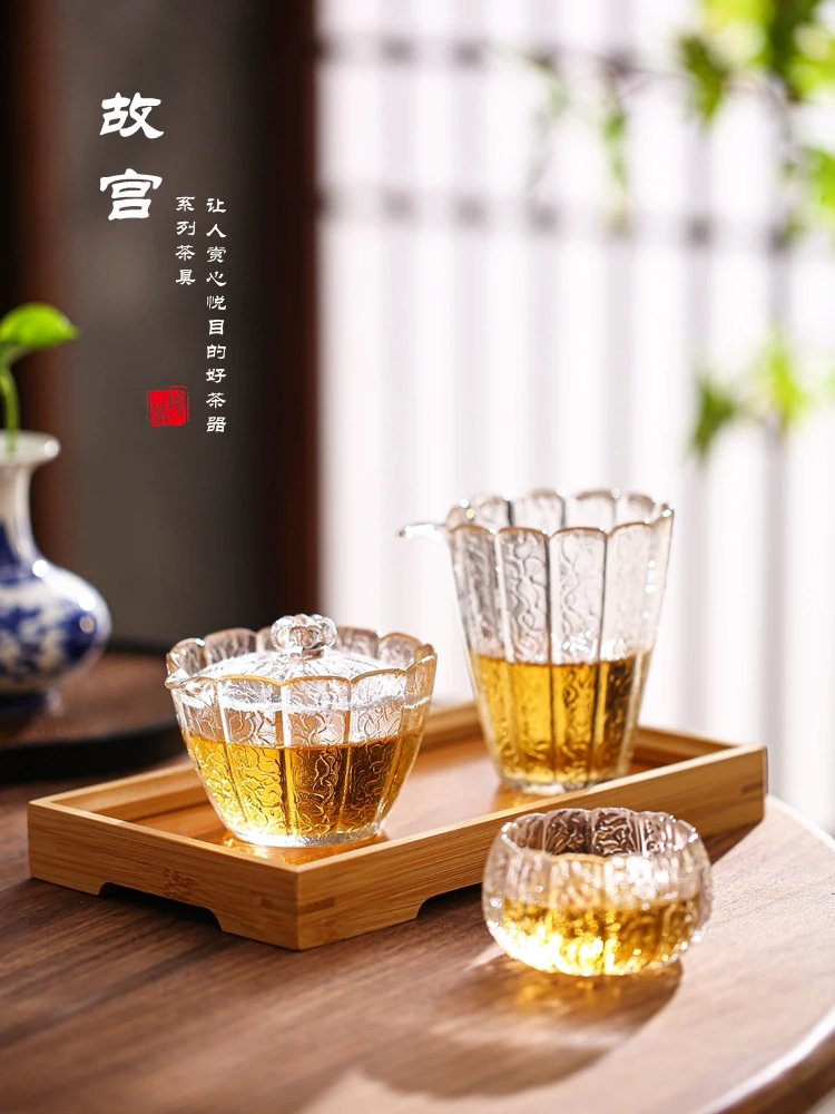 Kürbisglas Gaiwan, überzogene Teetasse, große Teeschale, traditionelles chinesisches Kung-Fu-Teeset – Detail 1