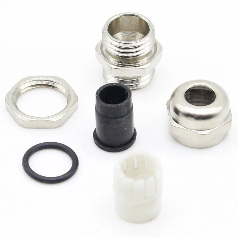 Stainless Steel Waterproof Cable Gland Set - 3 Pack (PG7, 3.0-6.5mm Range)