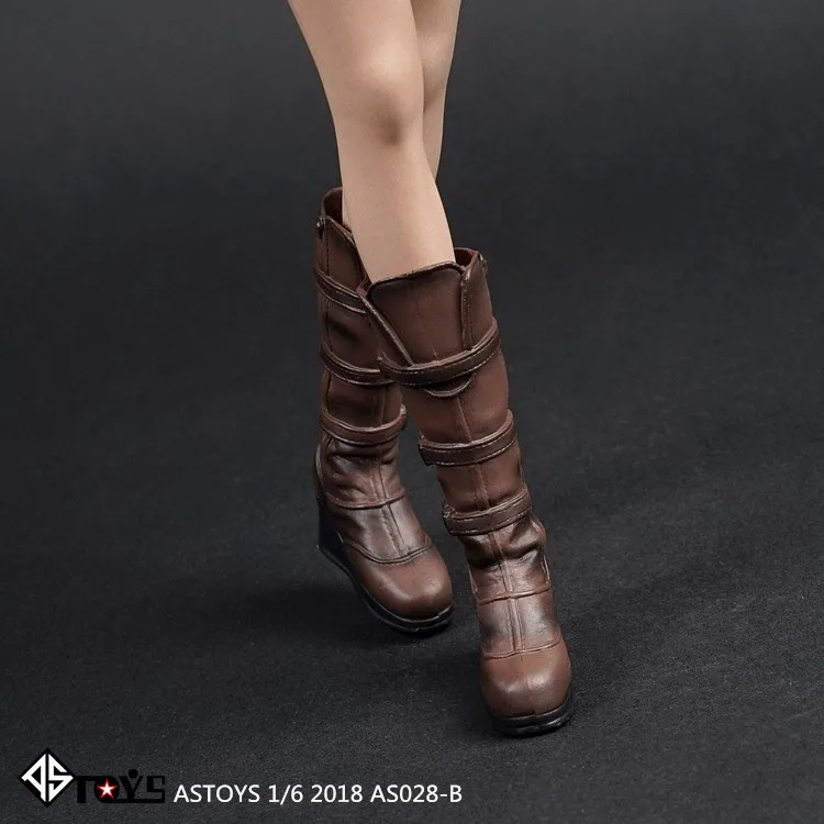 ASTOYS 1/6 Female AS056 High-heeled Trend Boots Solid Shoes Fit 12" Figure Body 