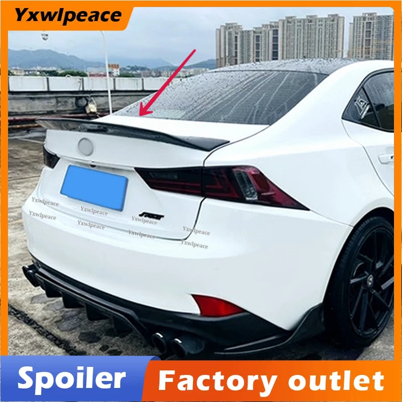 

For Lexus IS200 IS250 IS350 IS300 2013-2019 Real Carbon Fiber/FRP AR Style Rear Trunk Lip Spoiler Body Kit Accessories