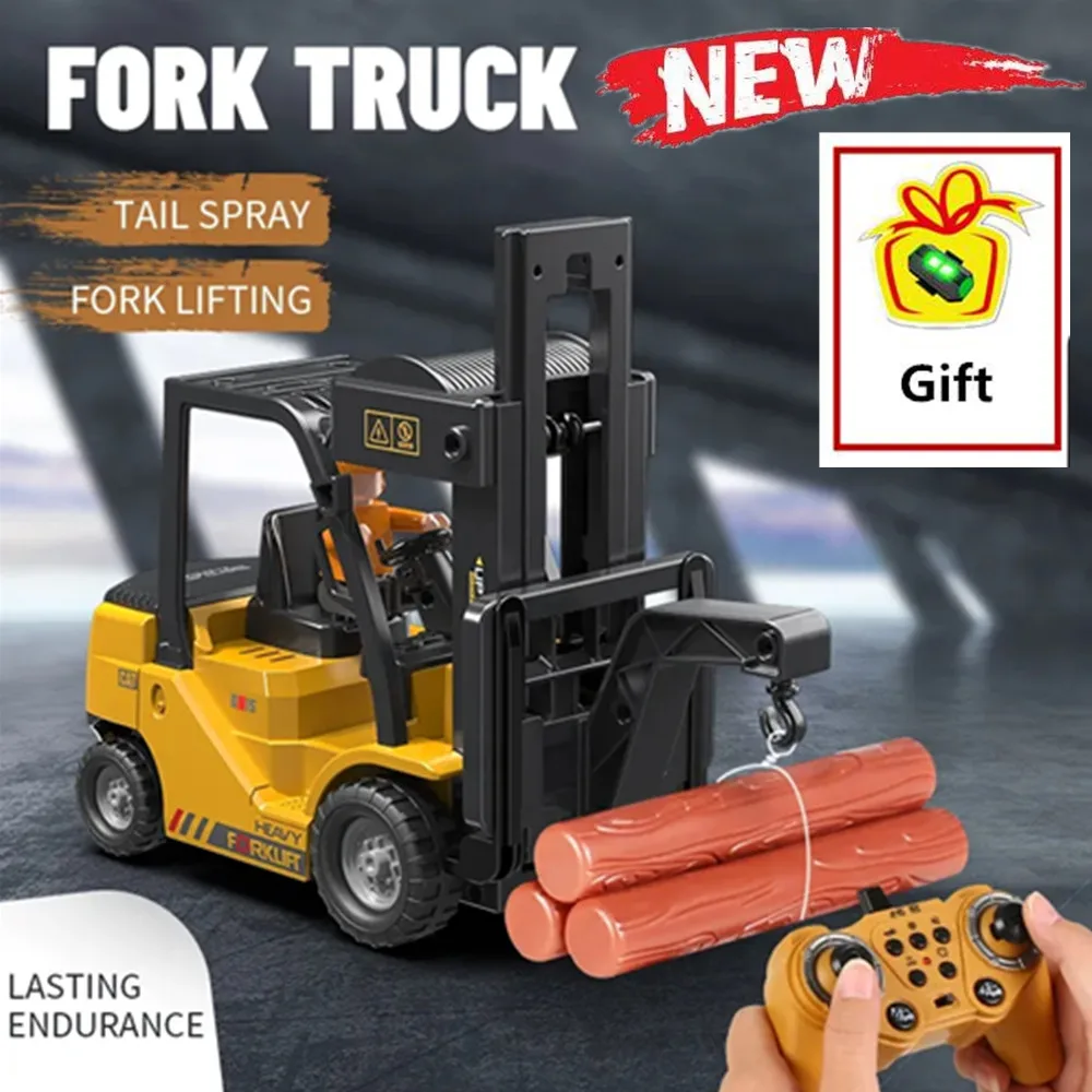 

2.4G Radio Remote Control Cars Eleven Channel Light Music Spray Remote Control Forklift Remote Control Crane For Kids Gift