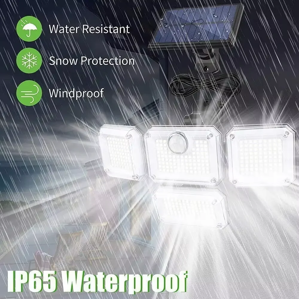 LED Solar Light Waterproof Solar Powered Outdoor Motion Sensor 122/333 LED Security Street Lamp Sconce Spotlights For Garden Decoratio