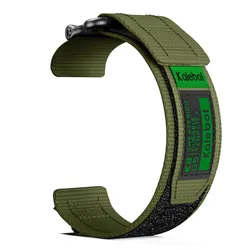Enhanced Nylon Velcro Watch Strap for Men - Durable and Stylish Watch Band Accessory (Army green)