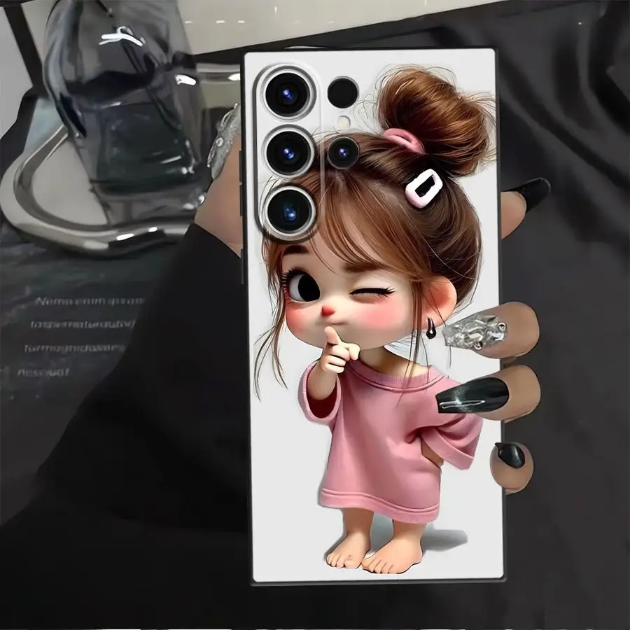 Cartoon Girl Soft Phone Cover Case
