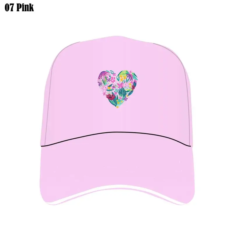 

Модная женская сетчатая шляпа на заказ с цветочным рисунком и милым сердцем, регулируемая шляпа для девушек в стиле Харадзюку