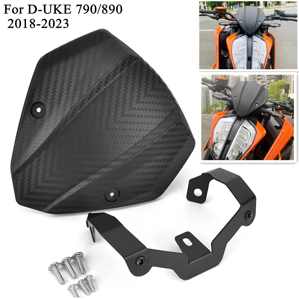 

DUKE790 DUKE890 Windshield Windscreen Airflow Wind Deflector FOR 790 890 Duke 790Duke 890Duke 2018 2019 2020 2021 2022 2023