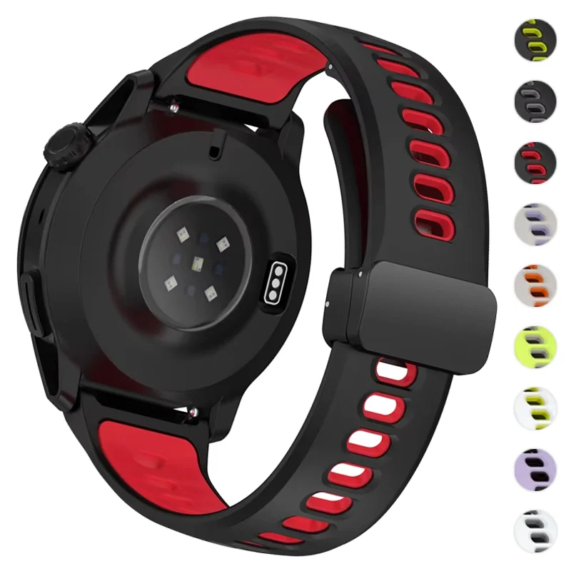 Silicone Sports Magnetic Band Bracelet, 22mm Strap