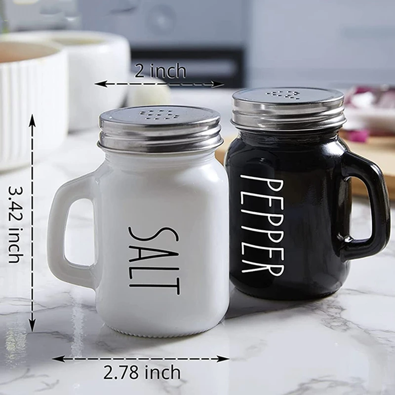 Farmhouse Salt And Pepper Shakers Set 4 Oz Cute Salt Pepper Shaker Modern Farmhouse Kitchen Decor