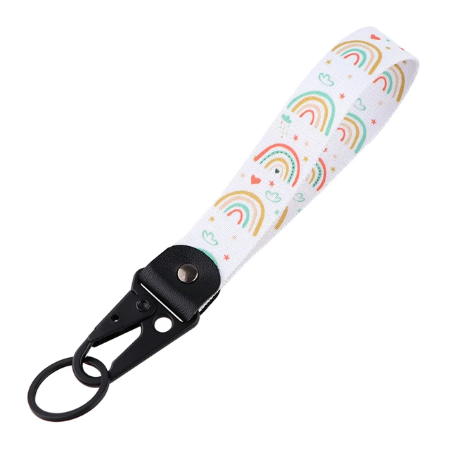 Regenbogen Handgelenk bänder kurze Handy Lanyard Schlüssel anhänger  Schlüssel bund für Auto Motorrad Schlüssel halter Schlüssel ring Zubehör -  AliExpress