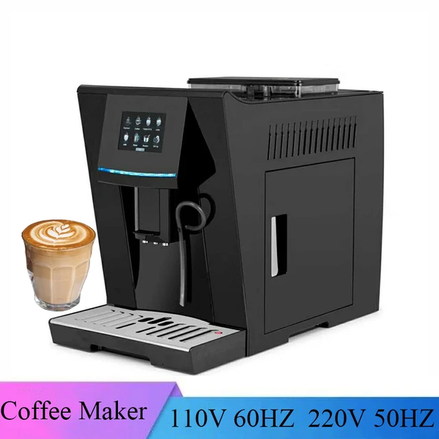 Most popular automatic commercial electric coffee maker grinder machine pot cafe making milk foam brewer for