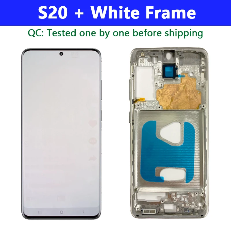 AMOLED ÷ S20 +, Ｚ  S20 G980F S20 ÷ 5G G985 G986F LCD  ġ ũ Ÿ  ۵