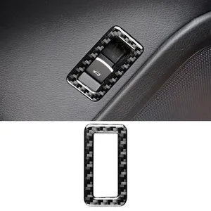Rear Trunk Switch Decoration Trim Sticker Cover Decal for Volkswagen Touareg 2011-2018 Car Interior Accessories Carbon Fiber