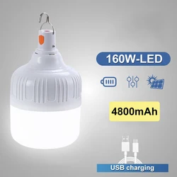 USB Rechargeable Portable LED Camping Lantern - High Power Emergency Light - 160W