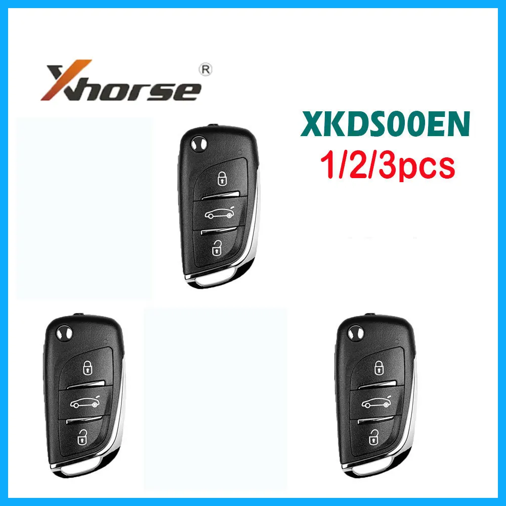 

1/2/3 шт. автомобильный пульт дистанционного управления Xhorse XKDS00EN с 3 кнопками для проводного ключа Volkswagen DS для VVDI2 MINI Key TOOL/Max английская версия
