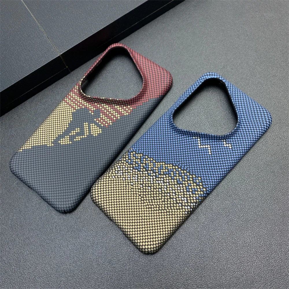 Premium Carbon Fiber Grain Slim Hard Case