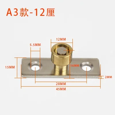 Floor Mount Sliding Wooden Door Guide Roller Retainer 2Pcs