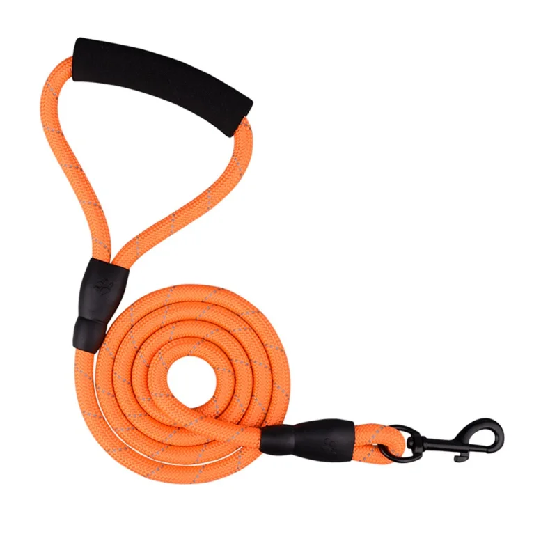 2 Way Braided Nylon Dual Dog Leash Double Lead Rope Strong Pet Leash Walking Running Leads For Couplers With Soft Padded Handle 