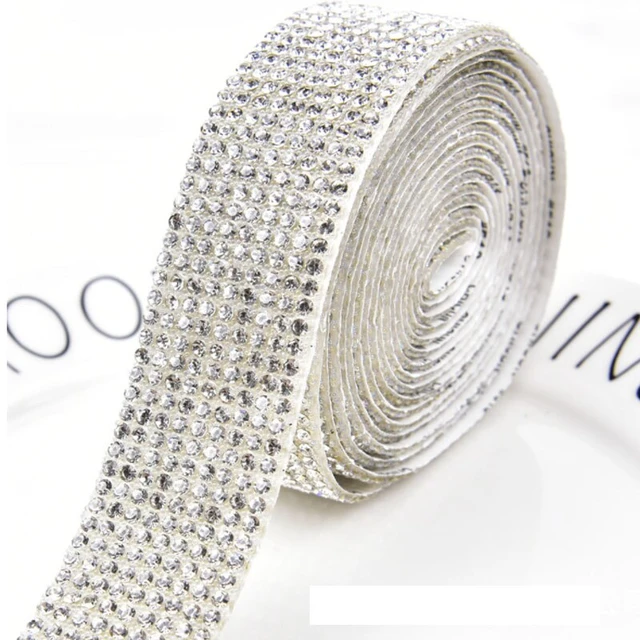 Sparkly Crystal Rhinestone Tape Strong Adhesive Durable Used For Laptops  Cups Decoration