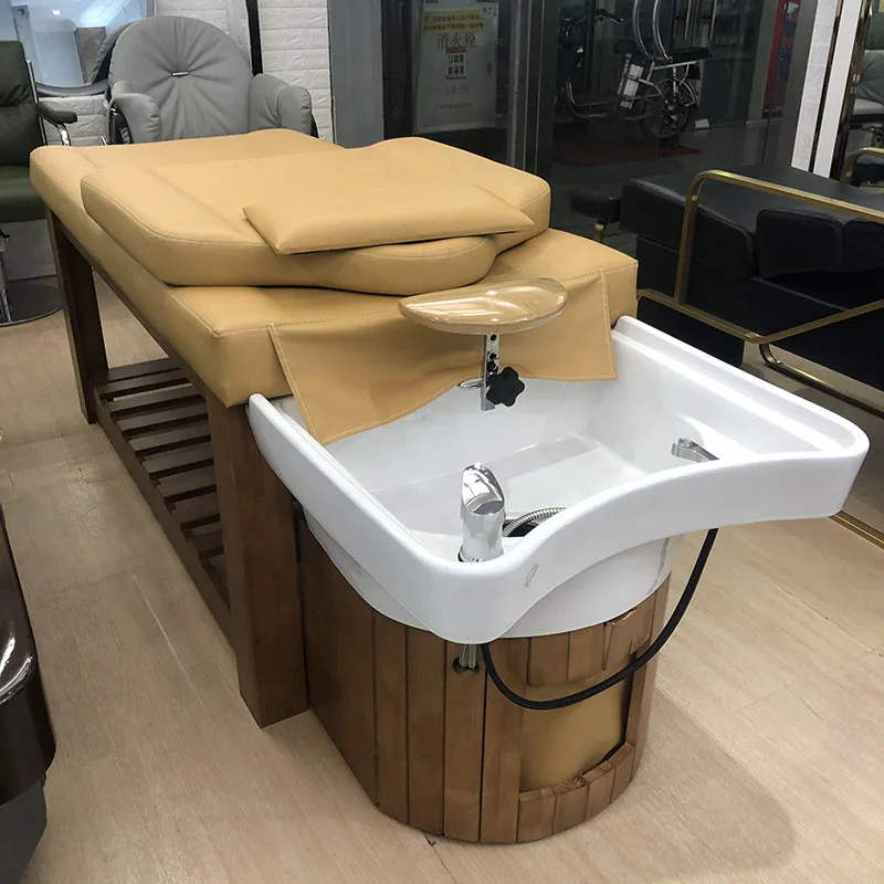 Ear Picking Customization Shampoo Chairs Barber Thai Solid Wood Hair Salon Dedicated Shampoo Chairs Massageador Furniture QF50SC ergonomics adult shampoo chairs hair wash luxury thai stool shampoo chairs hairdressing massageador beauty furniture mr50sc