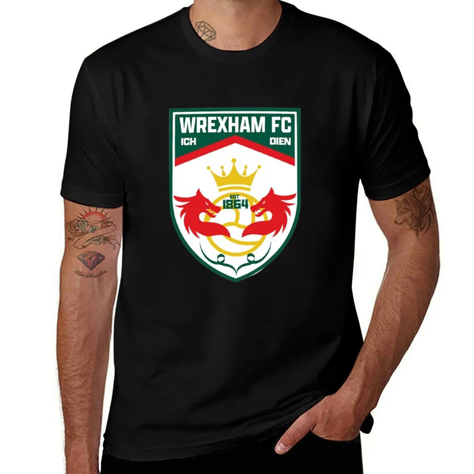 Wrexham AFC Crest Revamped T-Shirt heavyweights vintage graphic tee for a  boy T-shirt men - AliExpress, image size:1600x1600