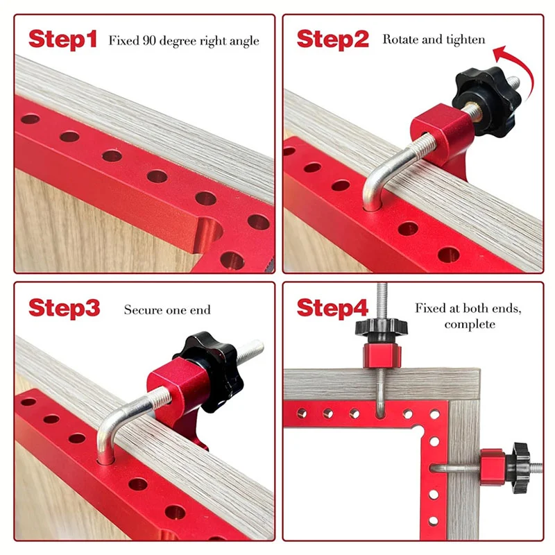 90 Degree 140mm Aluminum Alloy Woodworking Clamps for Positioning Fixed Right Angle Clamp