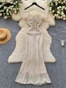 SINGREINY Sequined Senior Party Dress Women Sleeveless Off Shoulder Split Zipper Design Folds Luxury Shinny Strapless Dresses 2