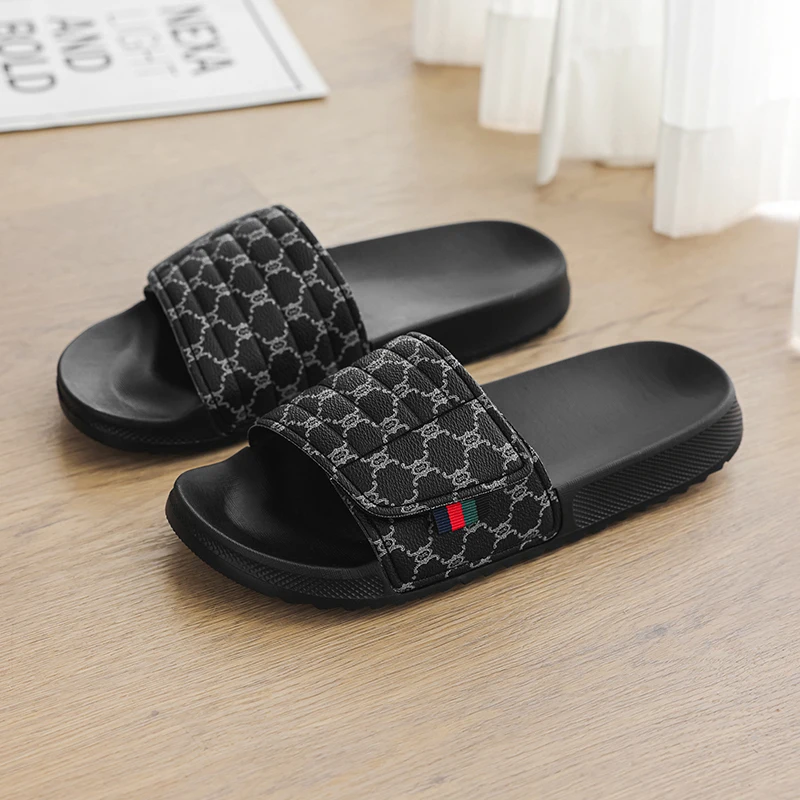 Pantuflas de verano para hombre, cómodas y transpirables, para interiores, para baño, tallas grandes, informales, para exteriores, para la playa, talla 47