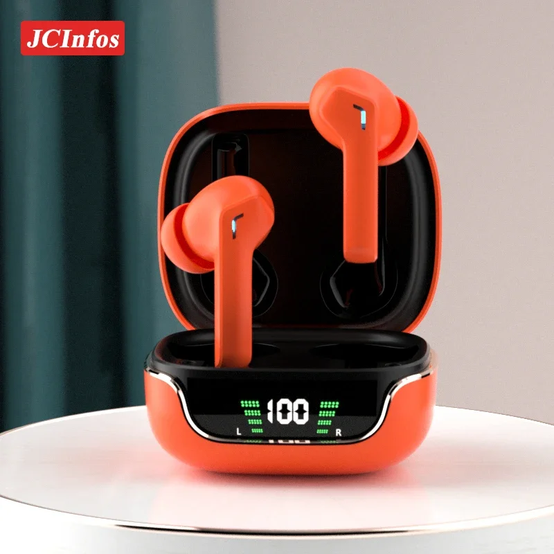 

Wireless Bluetooth Headset with Mic, Dual Mode Gaming Earphone, Low Delay Earbuds, Colorful Charging Box, LED Display, Fashion