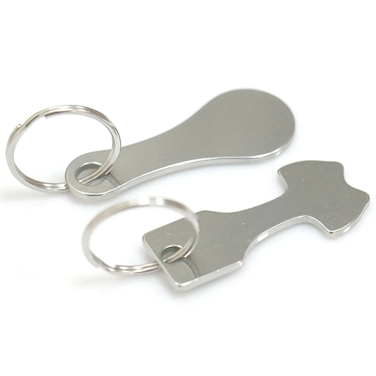 1Pcs Cart Shopping Token Trolley Key Keychain Coin Quarter Grocery Supermarket Holder Keyring Metal Ring Change Unlock Coins