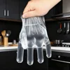 50/200Pcs Disposable PE Gloves Food Grade Transparent Plastic Gloves For Cooking Kitchen Restaurant Cleaning Household Food Safe 4