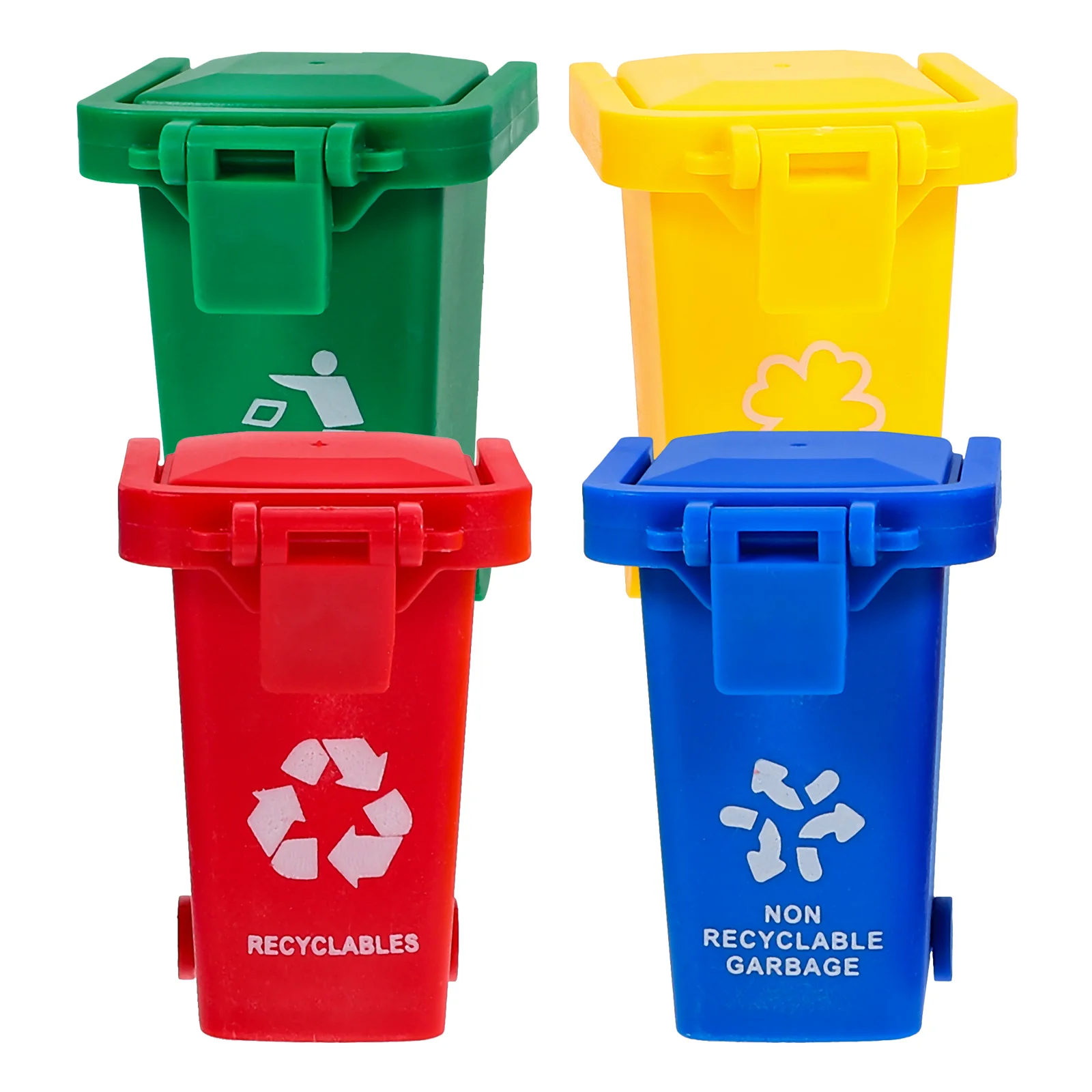 

Garbage Can Trash Toy Mini Bin Truck Toys Kids Cans Miniature Curbside Sorting Recycle Desk Educational Model Vehicles Bins Game
