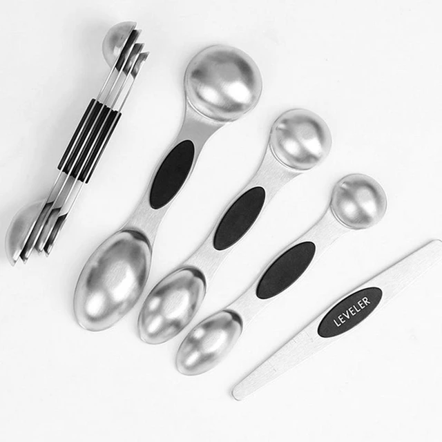 Stainless Steel Magnetic Double Head Measuring Spoon, 9pcs/set