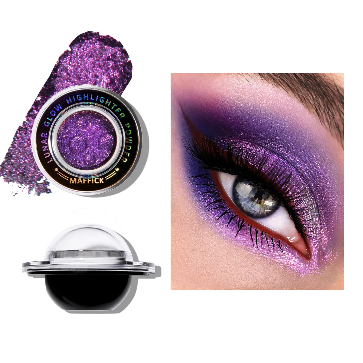 Purple Pearl Lip Color Eyeshadow Set Lipstick Shining Charming Lip glaze lasting PROM portable