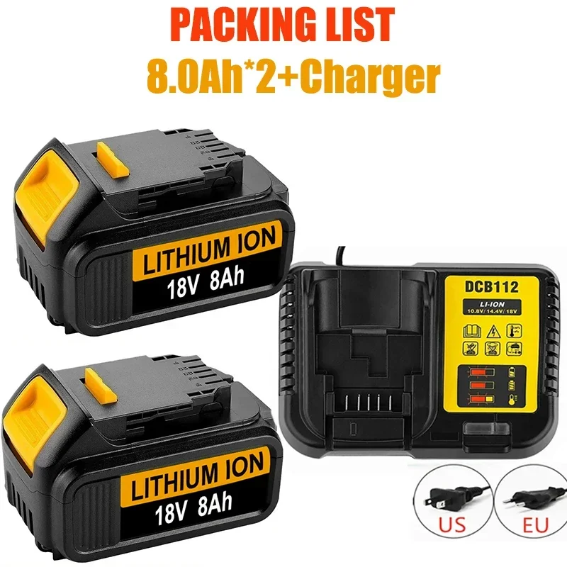 

New New New 100% Original 8000mAh 20V For Dewalt Power Tool Battery DCB206 20V 10.0Ah Battery DCB206 20V Battery DCB205 DCB204-2