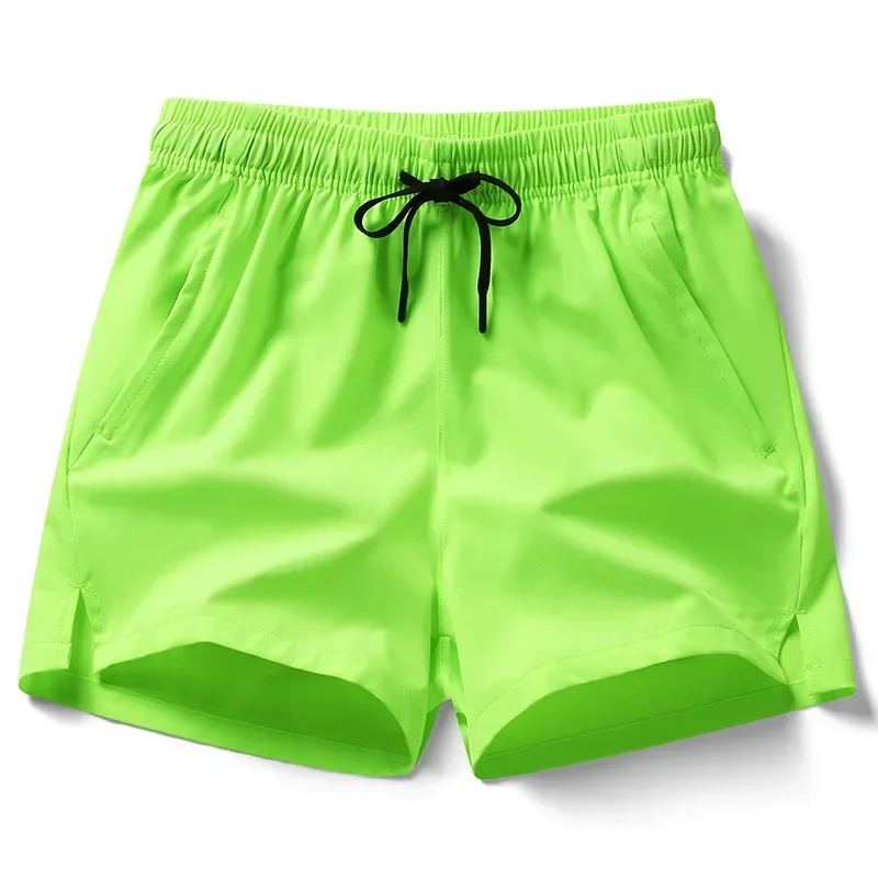 New Mens Fitness Lightweight Sweatpants Summer Casual Pockets Shorts Basic Solid Color Short Pants Jogging Beach Shorts Men 3