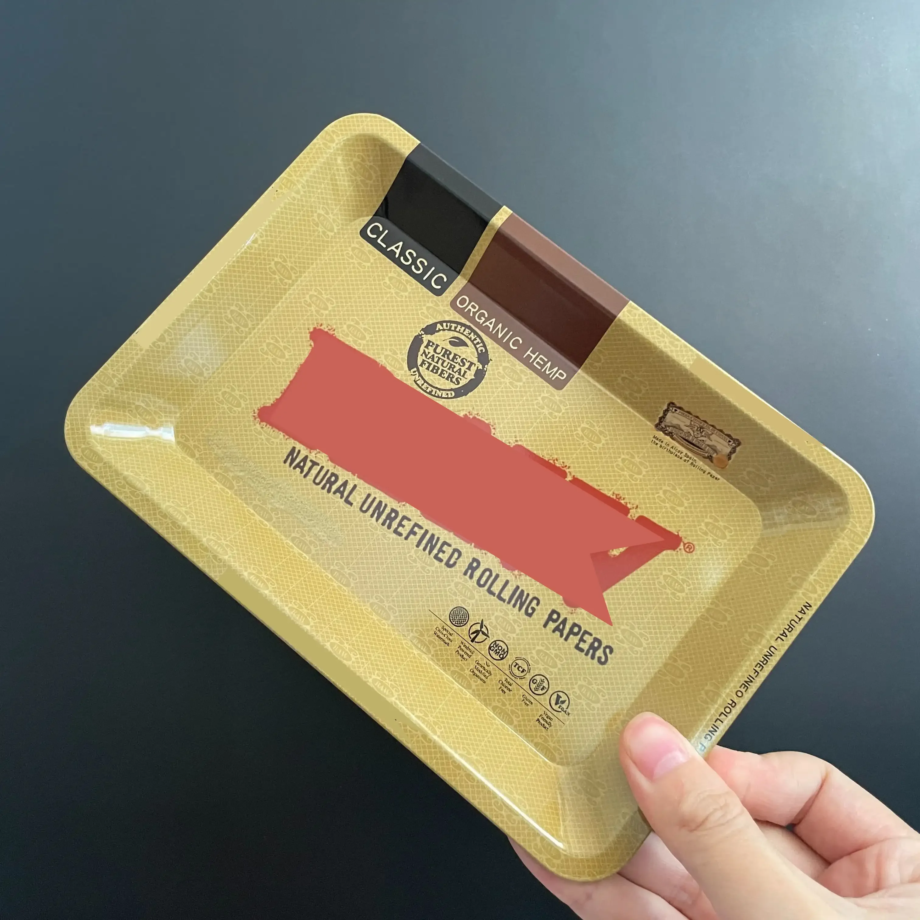 Rolling Tray Metal Portable Smoking 180*125mm 7*5in