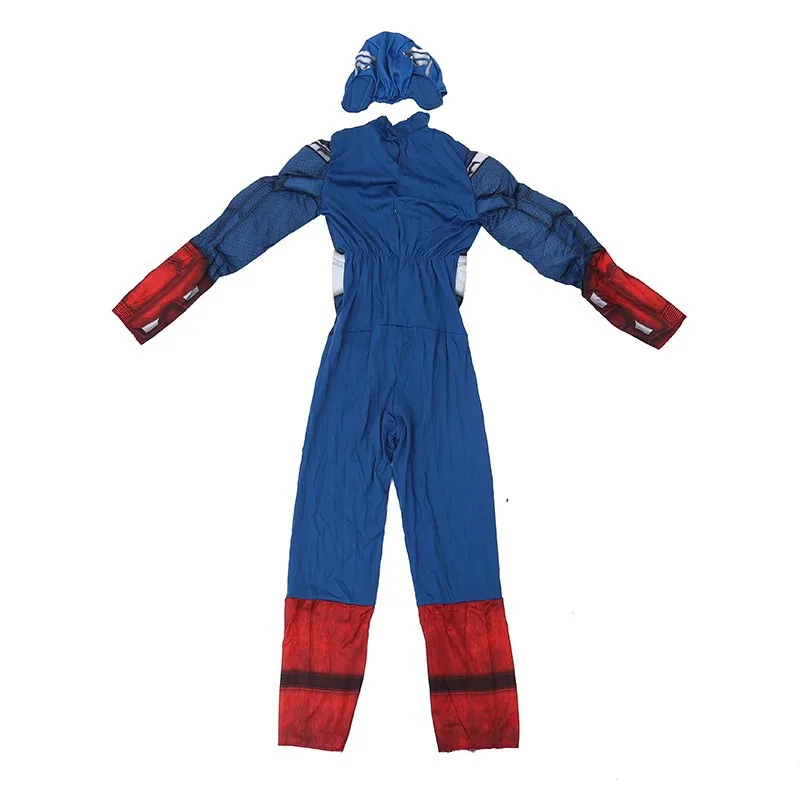 Marvel Cinematic Universe Captain America Muscle Boy Dress Up Movie Character Role Playing Costume superhero cosplay costume kids cosplay costume