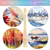 3pcs Flat Hake Paint Brushes Artist Painting Brushes Sheep Hair Bristles Wash Brush for Watercolor Wash Ceramic Pottery Painting 6