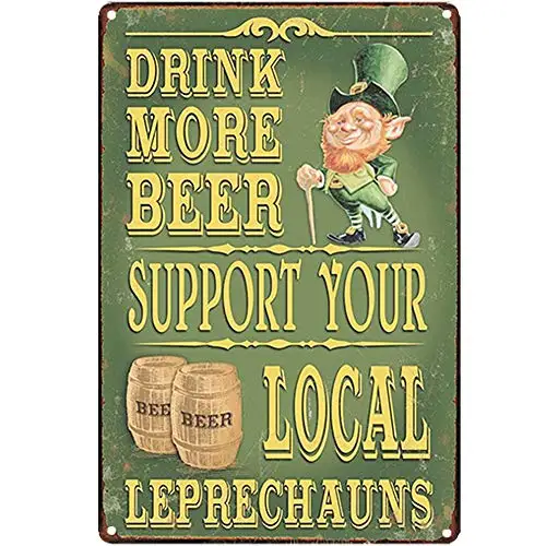 

Original Retro Design Support Your Local Tin Metal Signs Wall Art | Thick Tinplate Print Poster Wall Decoration for Beer Bar