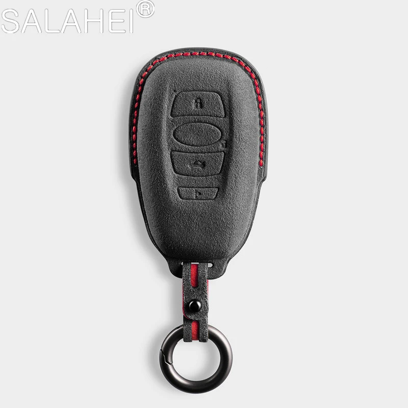 

Кожаный Автомобильный брелок для дистанционного ключа из алькантары, оболочка, брелок для Subaru BRZ XV Forester Legacy Outback, аксессуары для стайлинга автомобиля