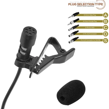 미니 라발리에 마이크, 라펠 마이크, XLR 3 핀, XLR 4 핀, 휴대 전화 PC 노트북 말하기 보컬 오디오, 3.5mm