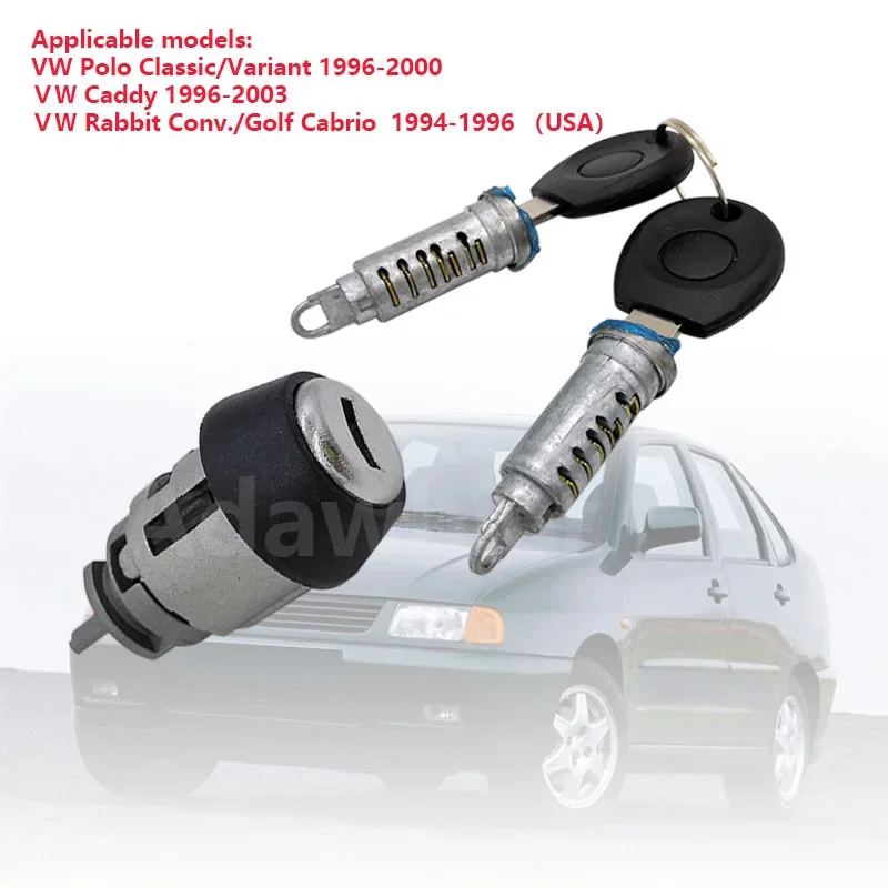 Per Volkswagen Polo Classic/Variante Caddy Rabbit Conv./Golf Cabrio Nucleo Serratura Maniglia + Blocco Accensione Pacchetto Nucleo 1Set