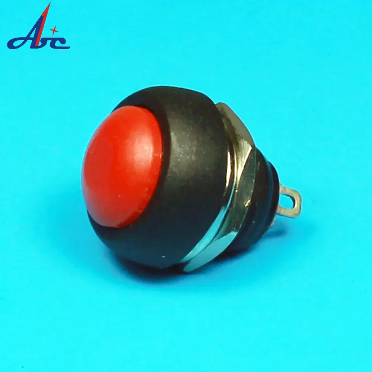 

100PCS PBS-33B Red small OFF-(ON) 1A 12MM Round power smart press momentary on off switch